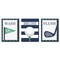 Big Dot of Happiness Par-Tee Time - Golf - Kids Bathroom Rules Wall Art - 7.5 x 10 inches - Set of 3 Signs - Wash, Brush, Flush